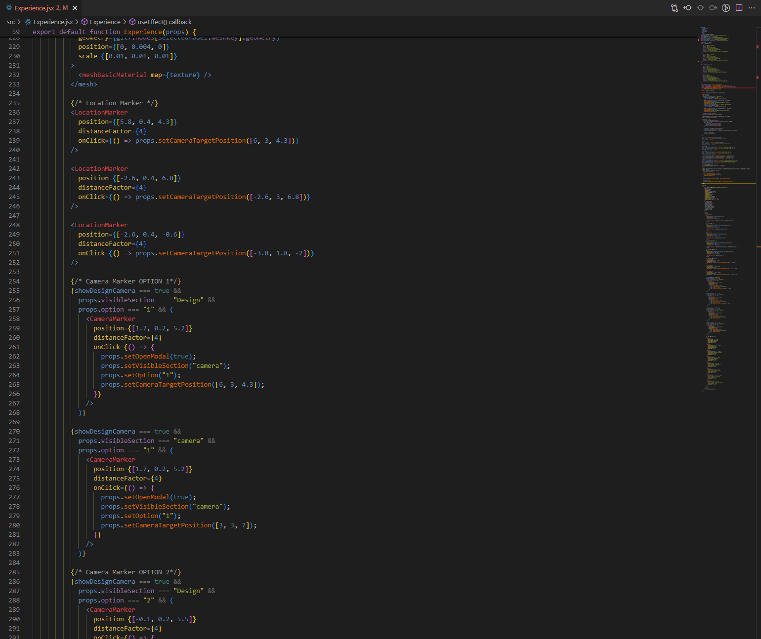 A code snippet of custom shaders in Three.js