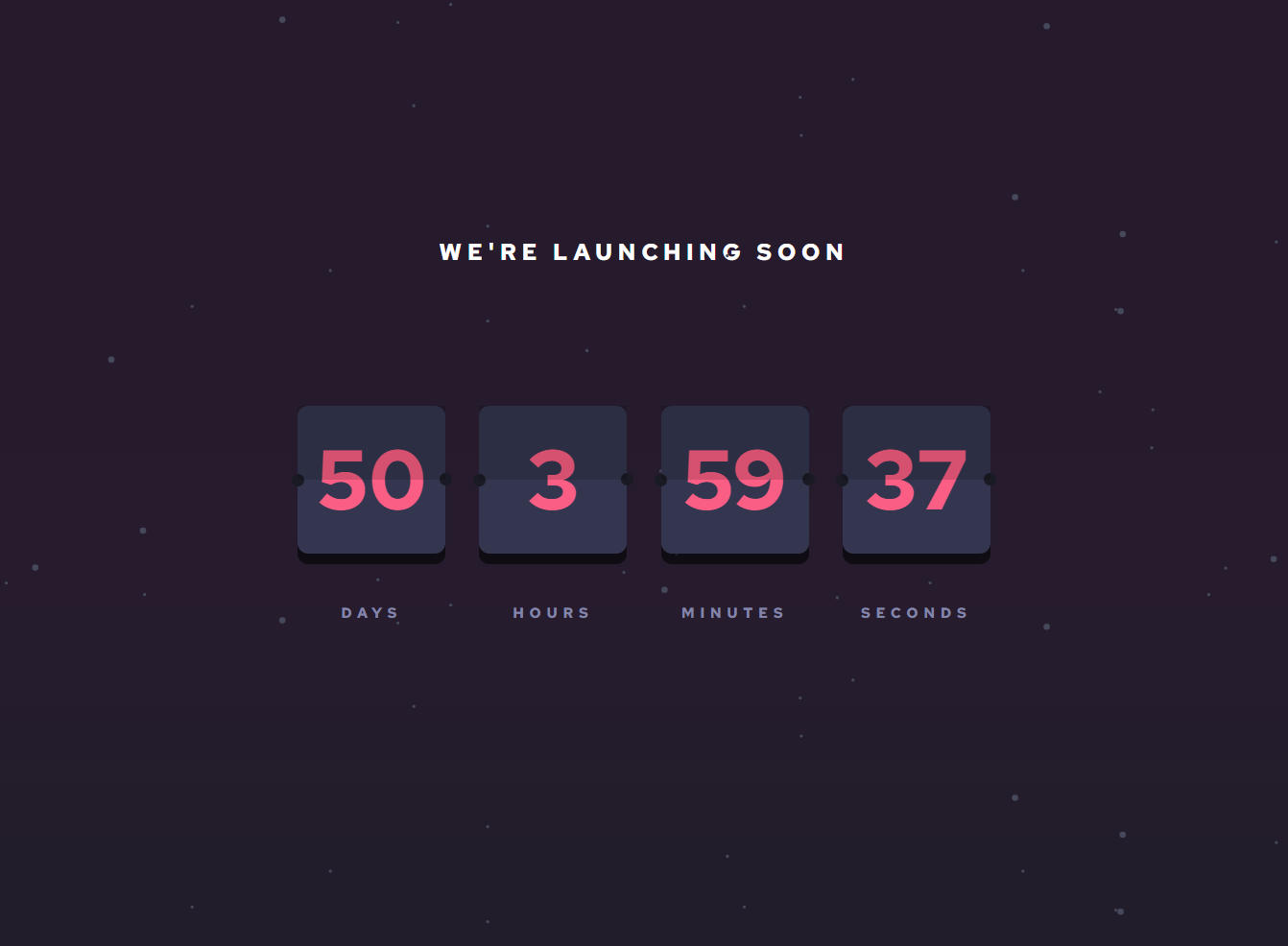 countdown page until launch